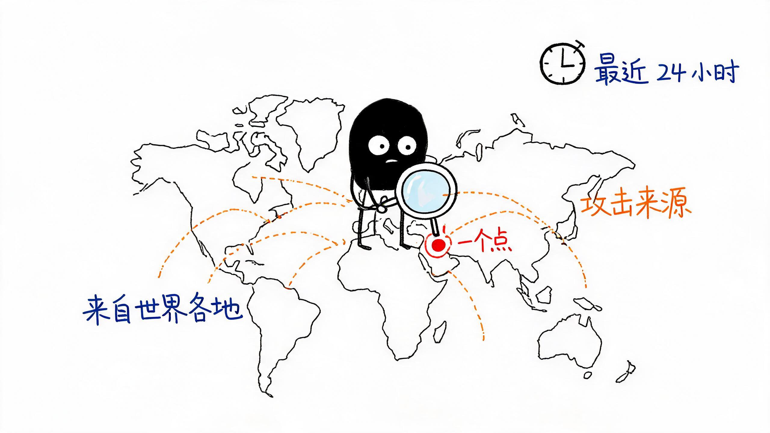 攻击地图：24 小时里的敲门记录